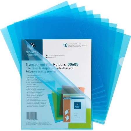 Business Source FOLDER, FILE, LTR, TRNSPRNT, BE, 10PK BSN00605